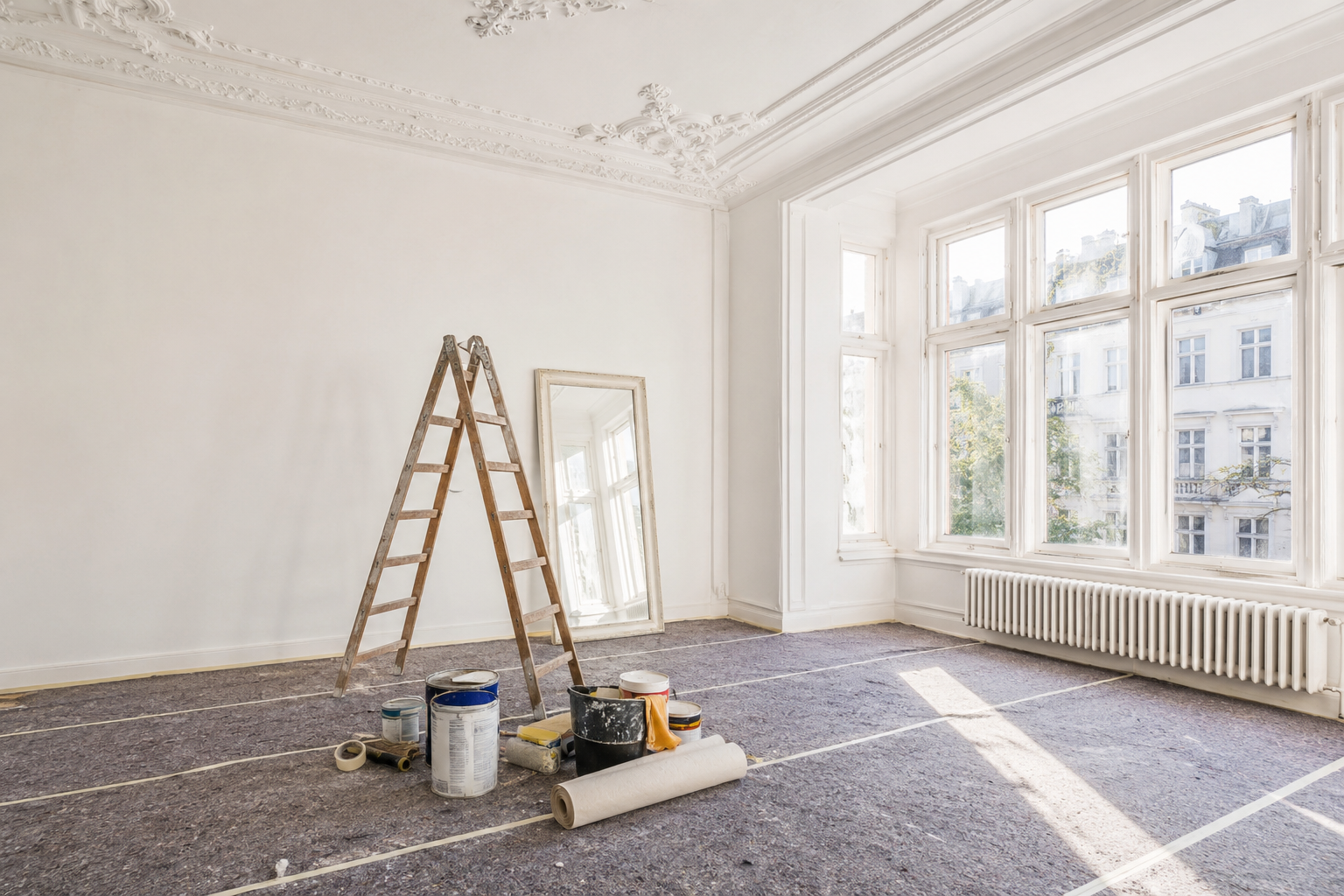 Renovierter heller Raum – Flexfair Baudienstleistungen Berlin